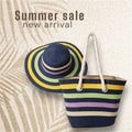 Cartera Playera Bolso Playero Tote Bag + Sombrero