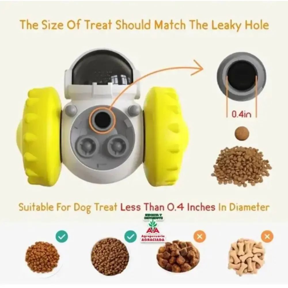 Dispensador Robot Balancín De Alimento Para Perros Y Gatos