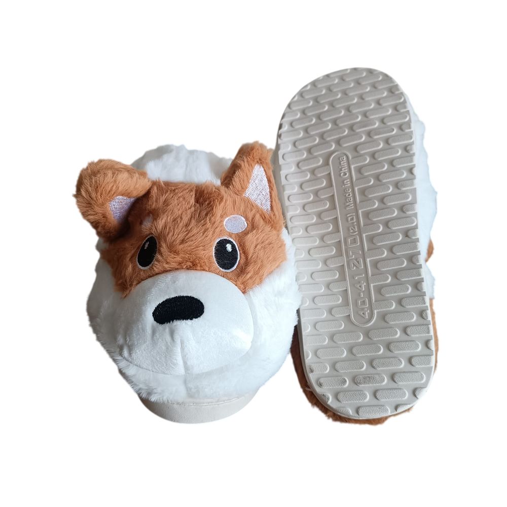 Peluche Pantuflas de Felpa Con Diseño de Perro Husky