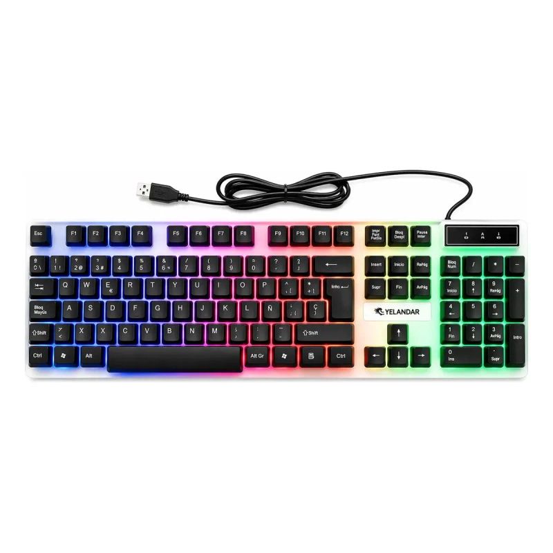 Teclado Gamer Luz Luces RGB  Pc Laptop Computadora Cable USB Yelandar