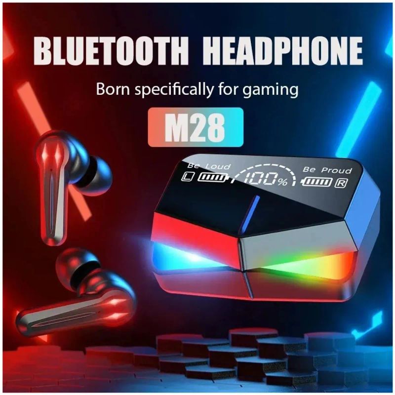Audífono Inalámbrico Bluetooth Gamer M28 Powerbank