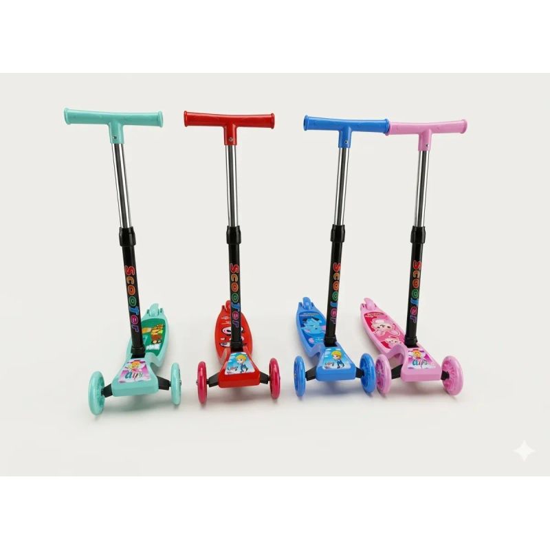 Scooter Para Niños Niñas Infantil 3 Ruedas Plegable Ajustable  Con Luces LED